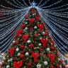 Уличные украшения "Большой декоративный бант" Красный ПВХ
