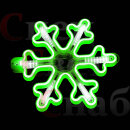 Светодиодная снежинка "Бегущая" маленькая 40 см,  зеленый