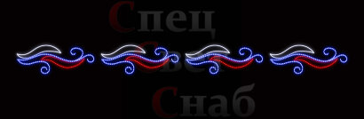 Украшение города к 9 мая. Перетяжка Небесный узор односторонний, Триколор, 8-12м