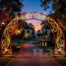 Морозоустойчивая световая арка "Птицы" белый/красный/тепло-белый
