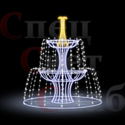 Светодиодный фонтан "Чаша" 3 x 2,8 м Белое свечение