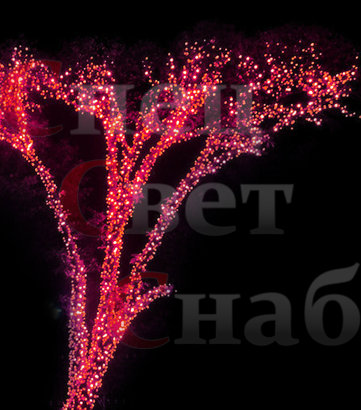 Гирлянда светодиодная для деревьев "Клип-лайт" 100м  Красная