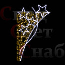 Светодиодная консоль к 9 мая "Звездный фейерверк м2" 200 х 100 см