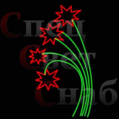 Световая консоль к 9 мая "Букет из звезд"