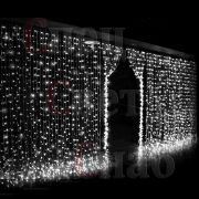 Световой Занавес "Дождь". Белый. Без последовательного подкл. 