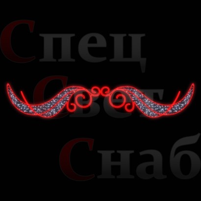 Светодиодная перетяжка "Крылья памяти" 300х55 см белый