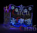 Новогодняя световая композиция арка "Теремок" 3,8 х 3,8 х 3 